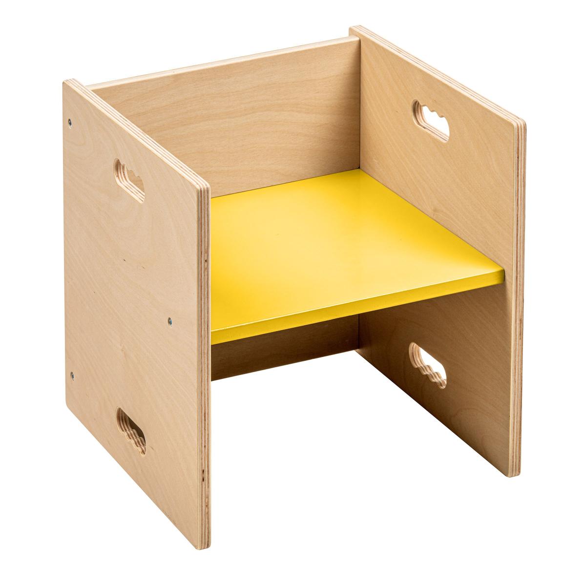 Educo Chaise cubique 36 - jaune maïs