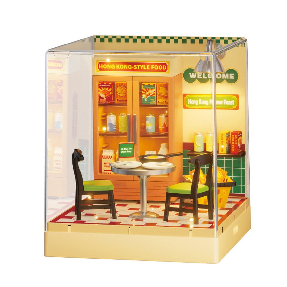 Maquette Green Slide - Miniature Empilable - Snacks Shop - LED - 56 pièces