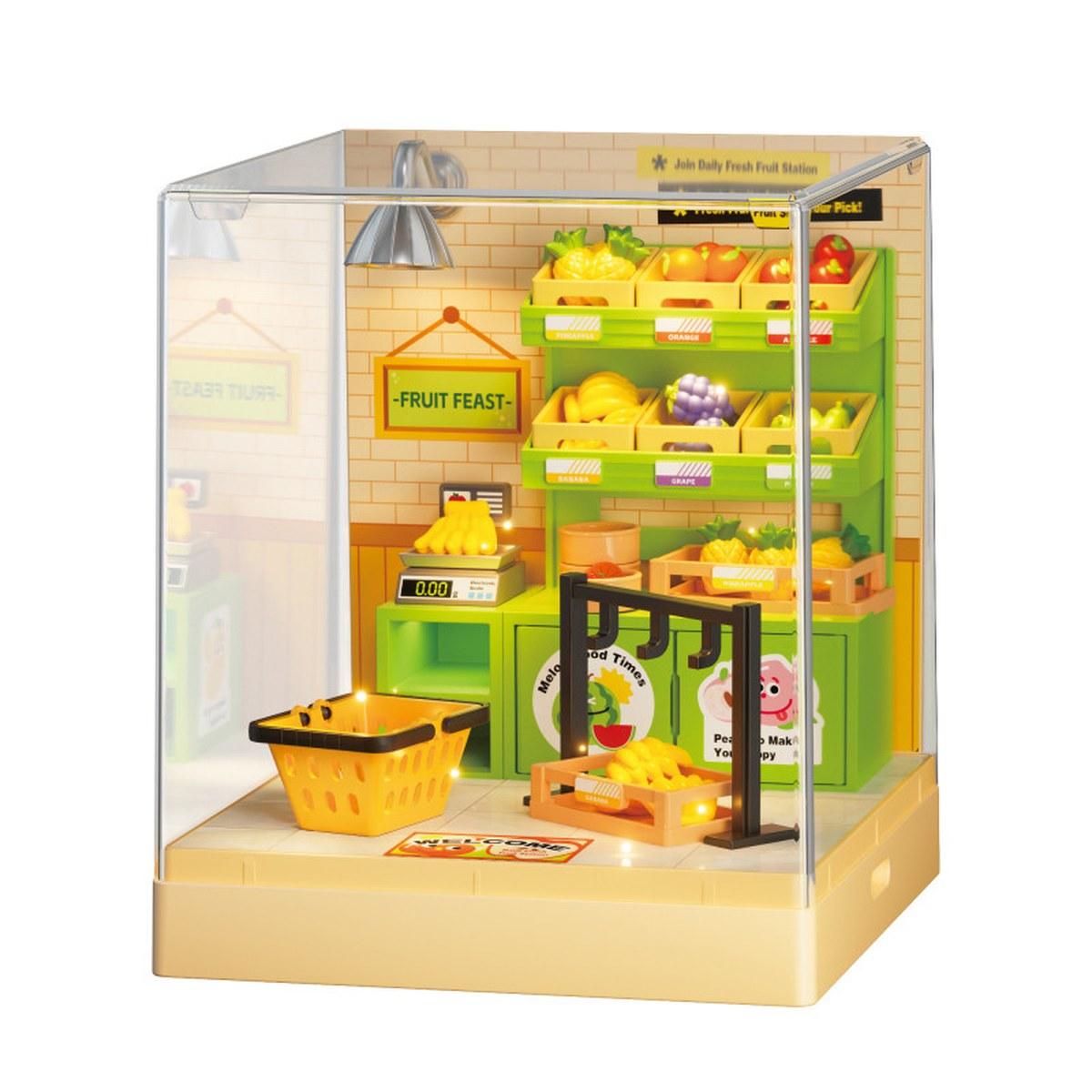 Maquette Green Slide - Miniature Empilable - Fruits Shop - LED - 66 pièces
