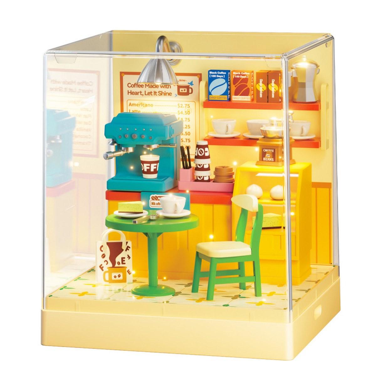 Maquette Green Slide - Miniature Empilable - Coffee Shop - LED - 50 pièces