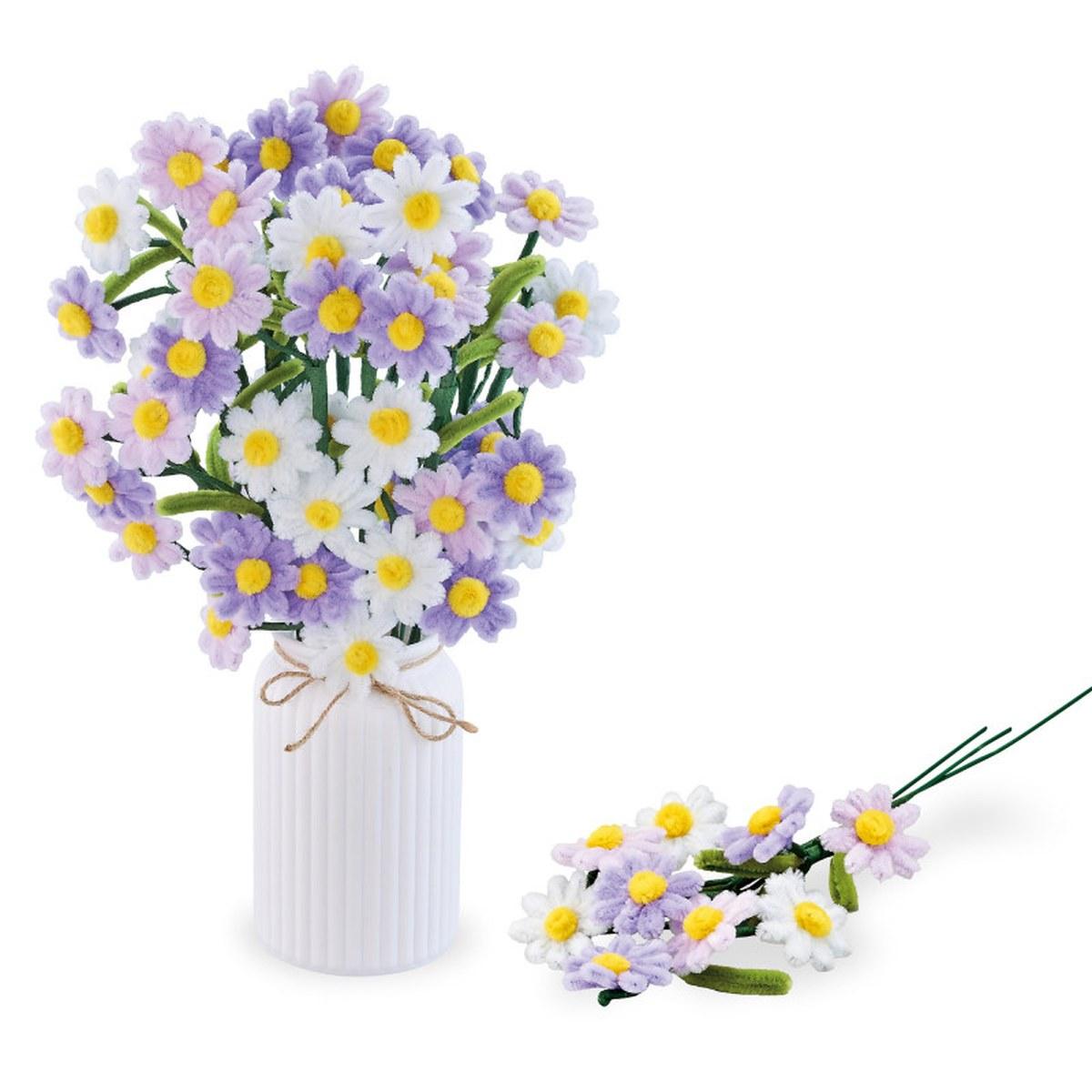 Maquette Green Slide - Bouquet de Fleurs - DIY - Marguerites - Vase Plastique