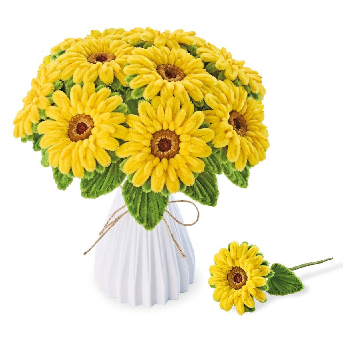 Maquette Green Slide - Bouquet de Fleurs - DIY - Tournesols - Vase Plastique