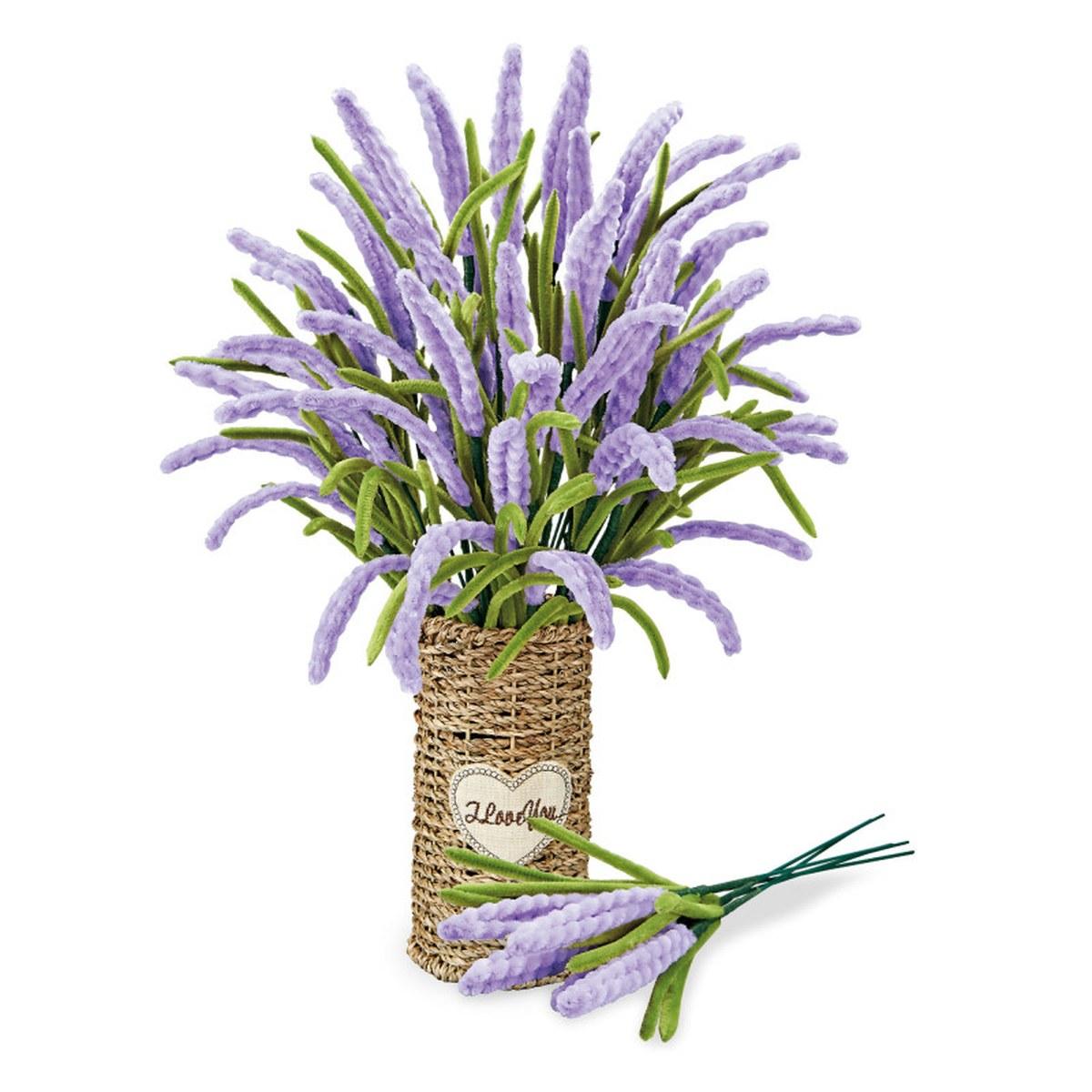 Maquette Green Slide - Bouquet de Fleurs - DIY - Lavande - Vase Osier