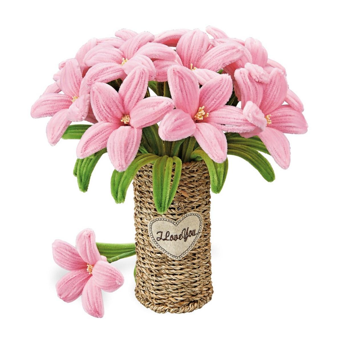 Maquette Green Slide - Bouquet de Fleurs - DIY - Lys Roses - Vase Osier