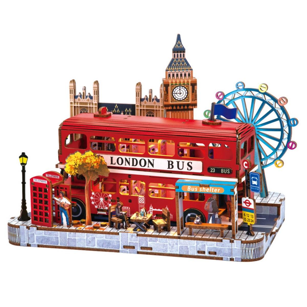 Maquette Green Slide - Puzzle Paysages Célèbres - Londres - LED - 207 pièces