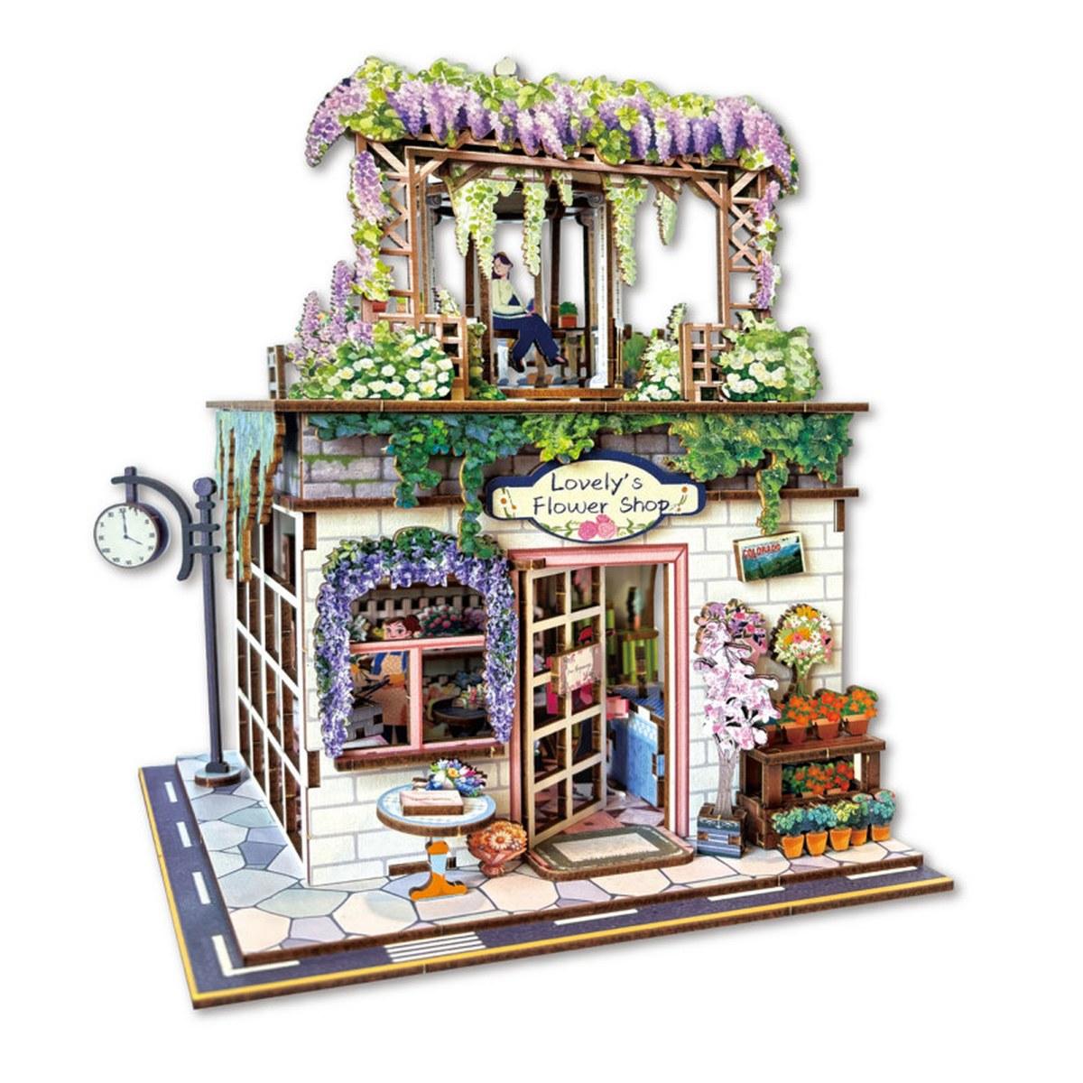 Maquette Green Slide - Scènes Miniatures - Serre Florale - LED - 243 pièces