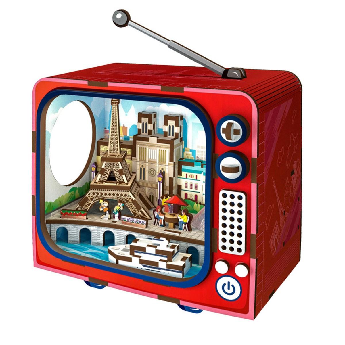 Maquette Green Slide - Puzzle TV - Vue sur Paris - LED - 98 pièces