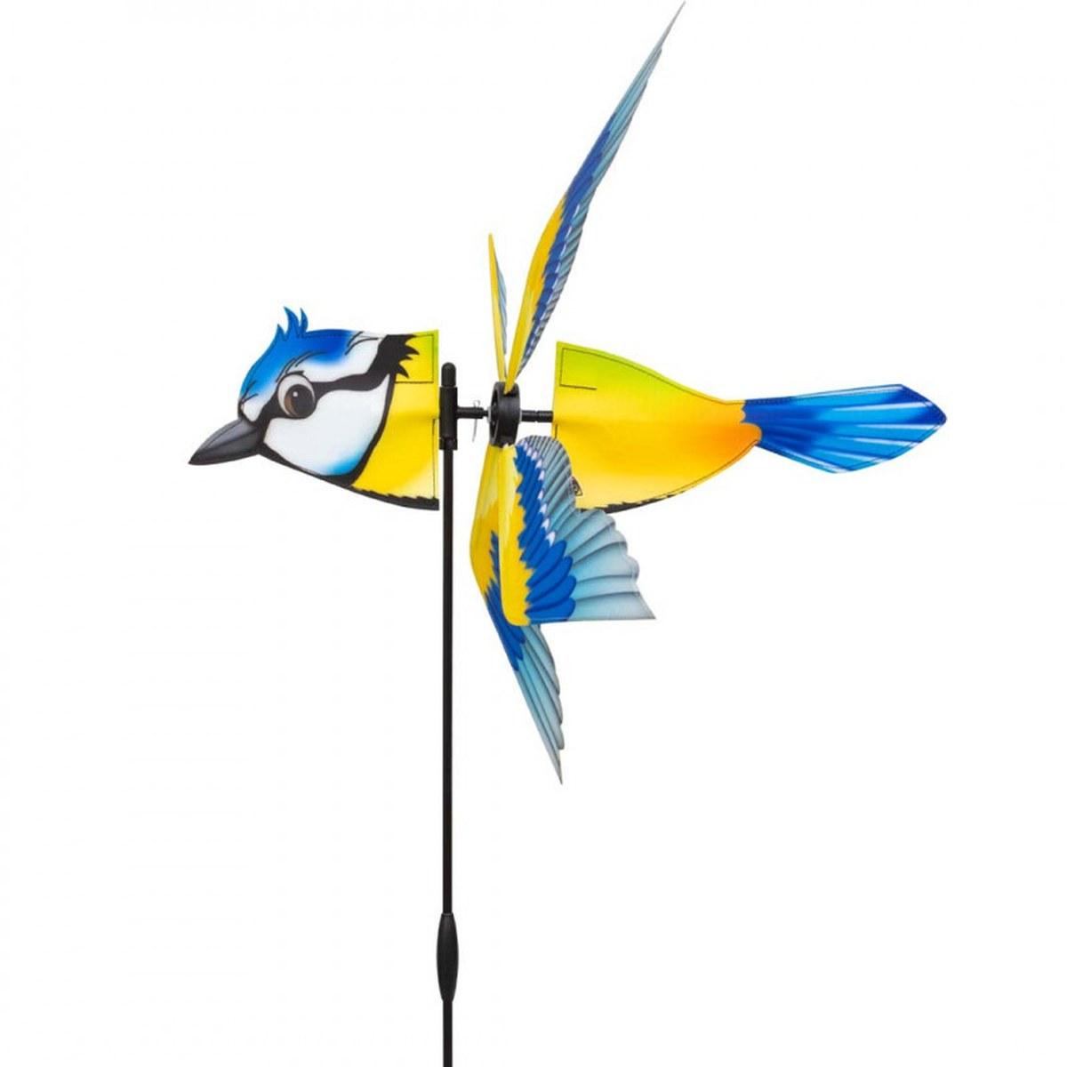 Girouette à planter Breezy Wings - Mésange Bleu Invento