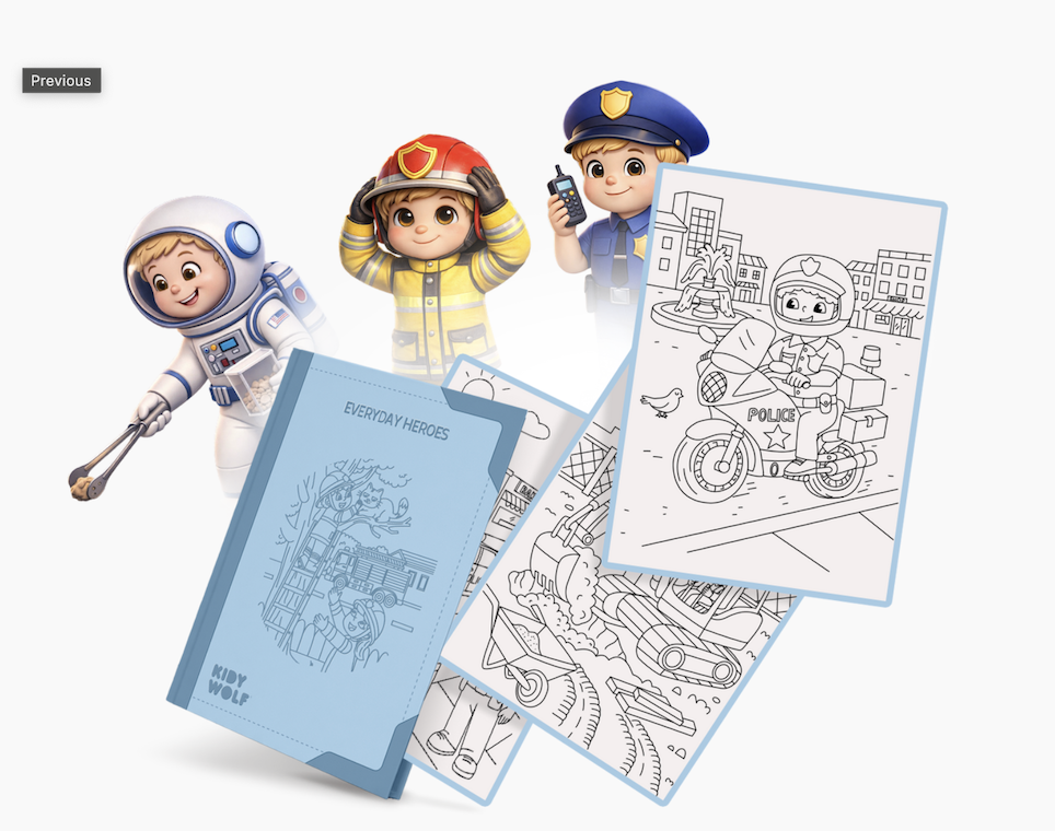 Dessins a decalquer compatibles avec KIDYDRAW - Everyday heroes