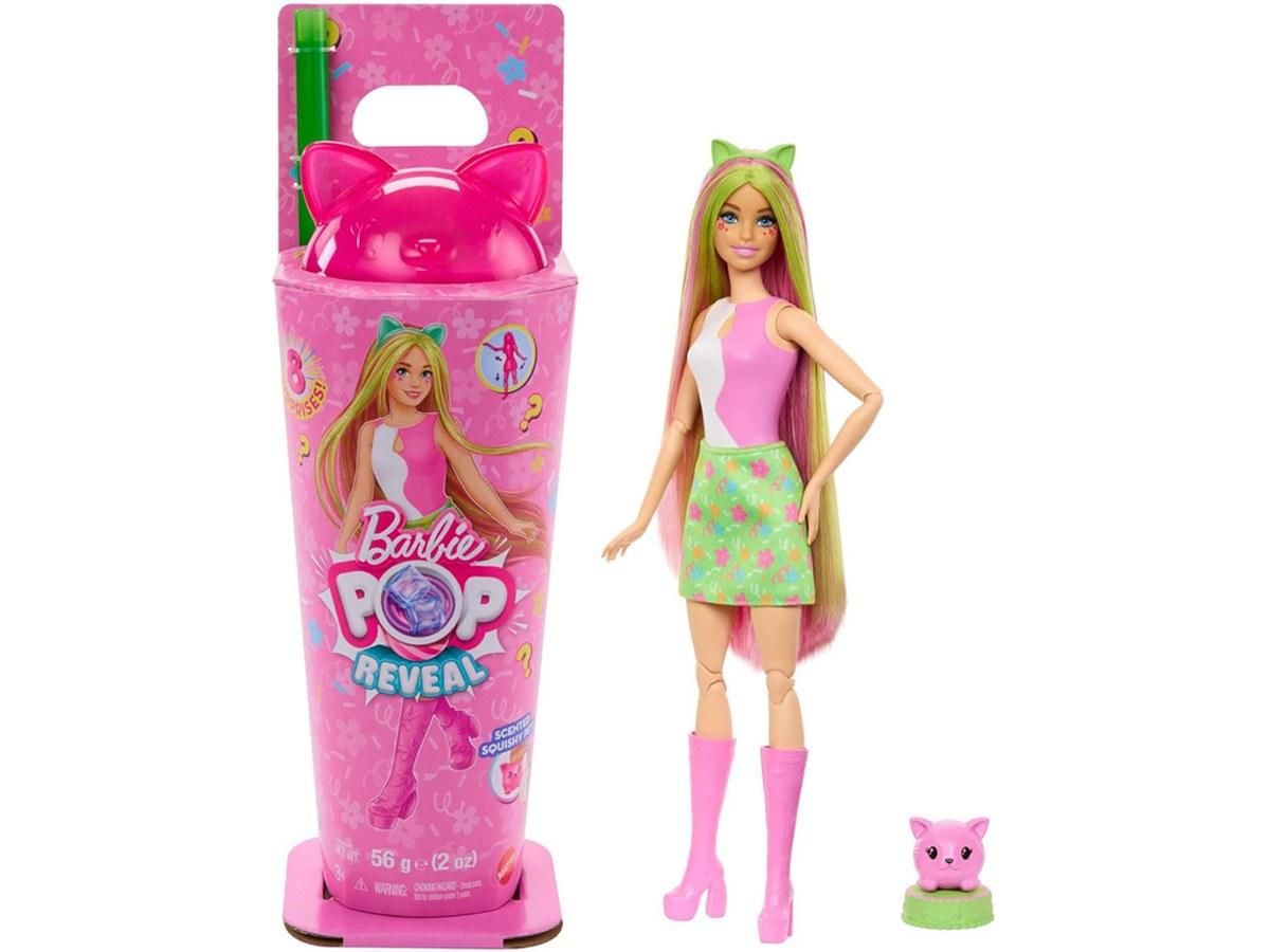 Barbie - Pop Reveal - Série Shakes - Poupée avec chaton rose