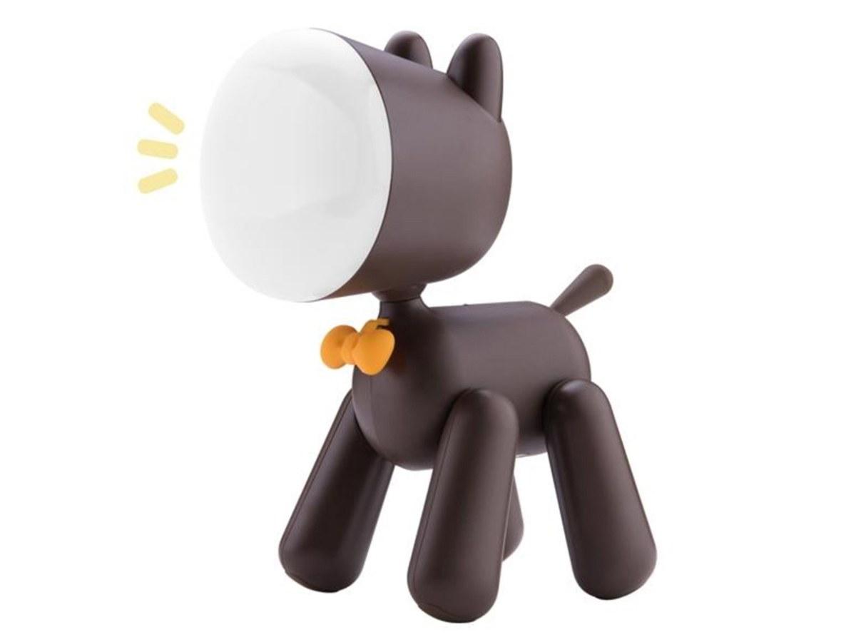 Lampe de chevet enfant - Veilleuse en Forme chien - Batterie rechargeable - Marron