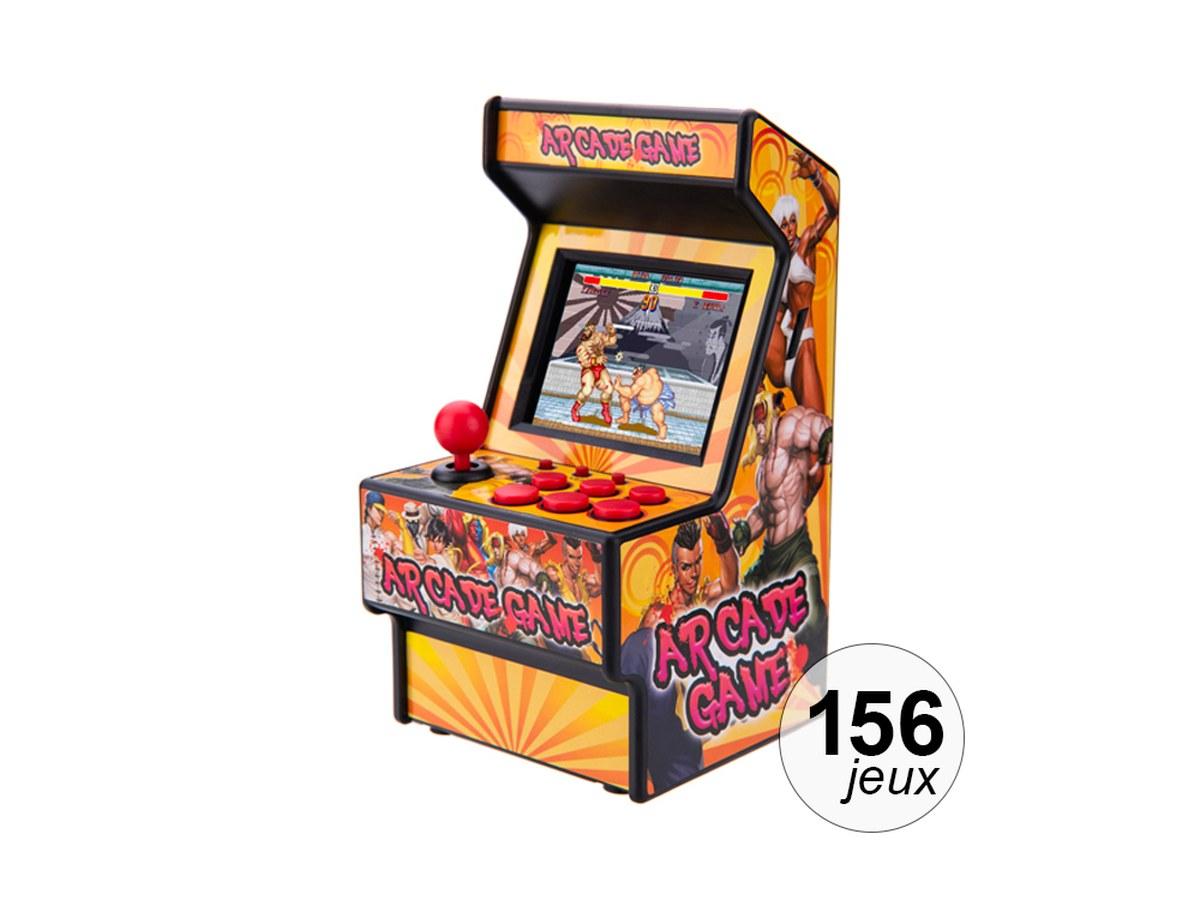 Mini Borne Arcade Rétro - 156 Jeux Inclus, Écran 2,8