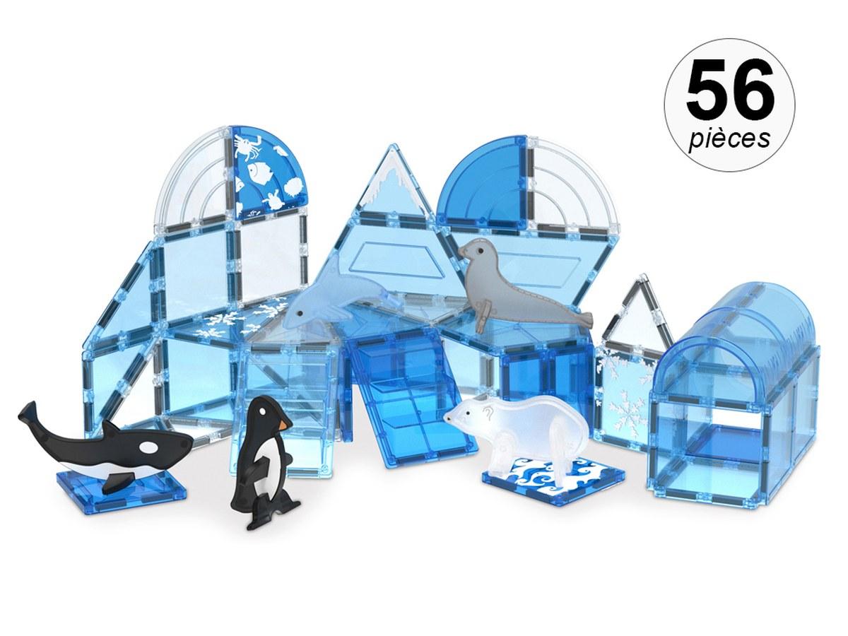 Jeu de construction magnétique - 56 pièces - À partir de 3 ans - Animaux Polaire
