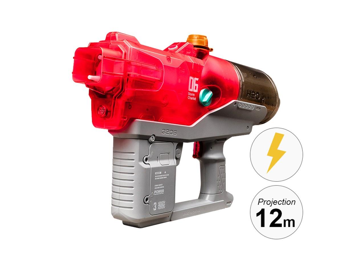 Pistolet à eau électrique - Longue portée 12 m - Recharge automatique - Rose