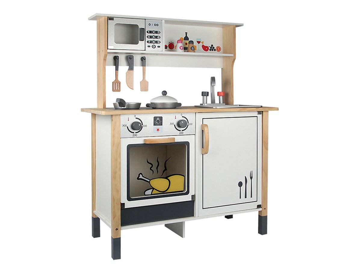 Cuisine en Bois Toute Équipée - Avec Accessoires - 86 cm