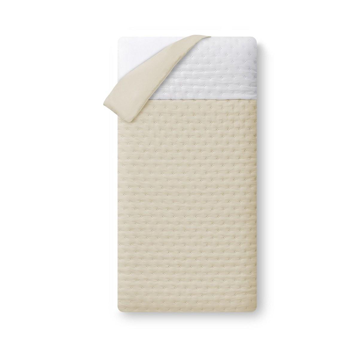 Parure de lit bébé 2 pièces - gaufré Interbaby - beige